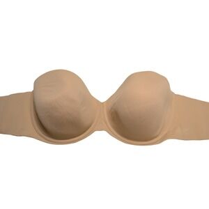 Cacique Strapless Women's 42H Beige Full Coverage Underwire Bra Lane Bryant Plus